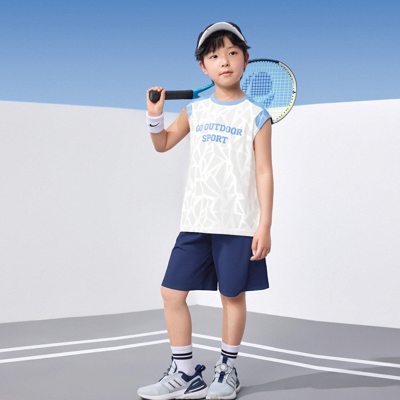 Children's Boys Summer Short Sleeve Sports Breathable Children's Suit