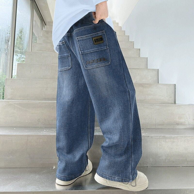 Children's Loose Jeans Plus Size Green Little Children's Pants