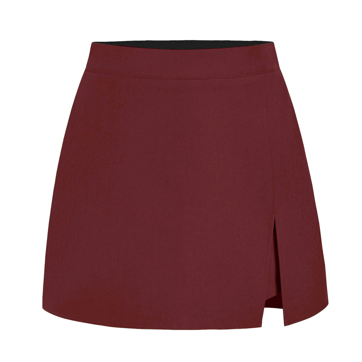 Women's High Waist Slit Quality Stretch Zipper Skirt