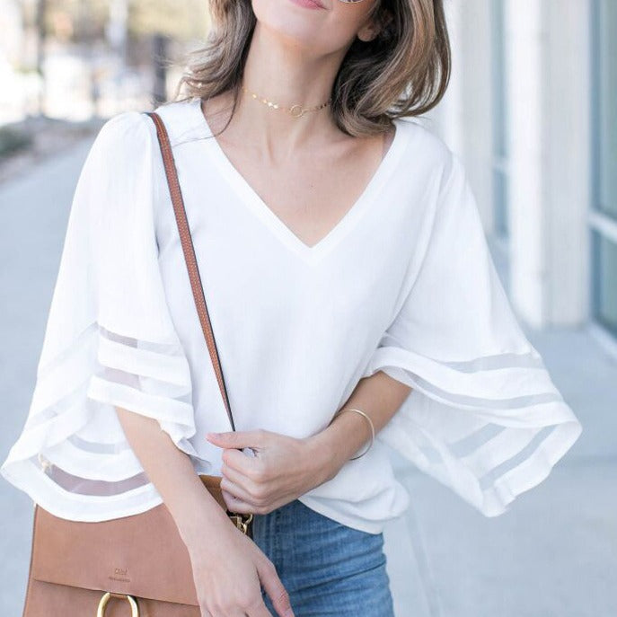 Women's T-shirt Slim Looking Large Wear Flare Tops