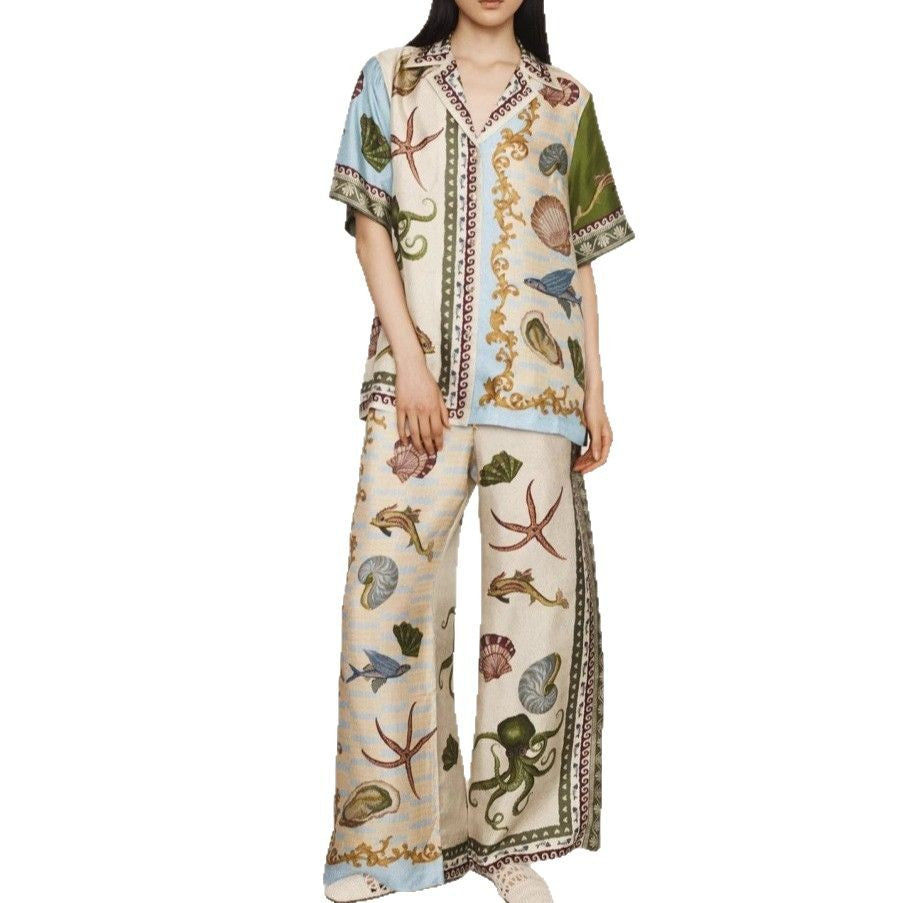 Durable Glamorous Classy Linen Shirt Collar Fashion Casual Suit