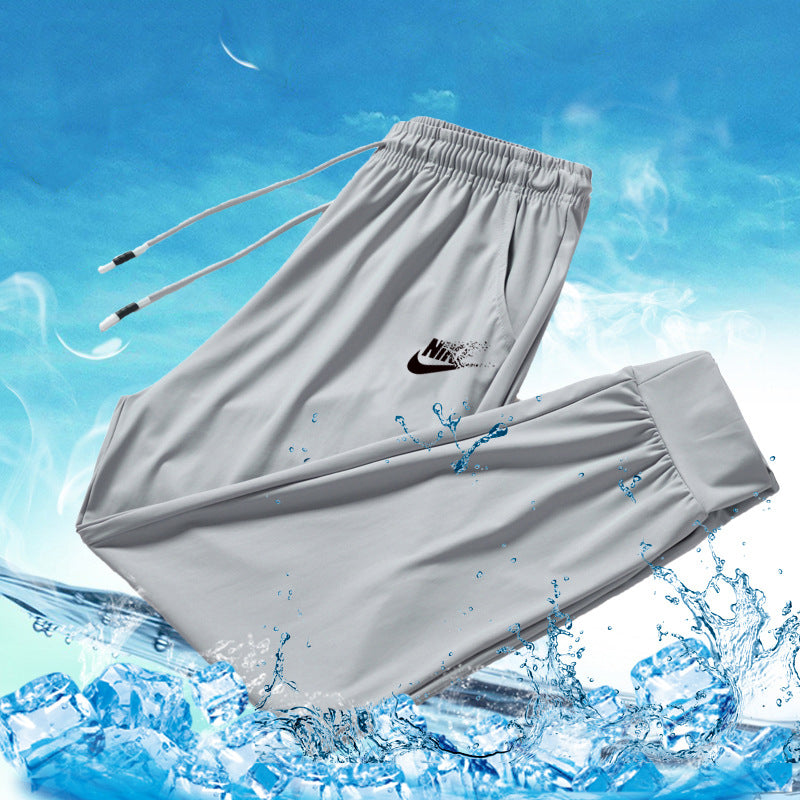 Children's Ice Silk Leggings Summer Thin Breathable Loose Fat Air Conditioning Children's Pants