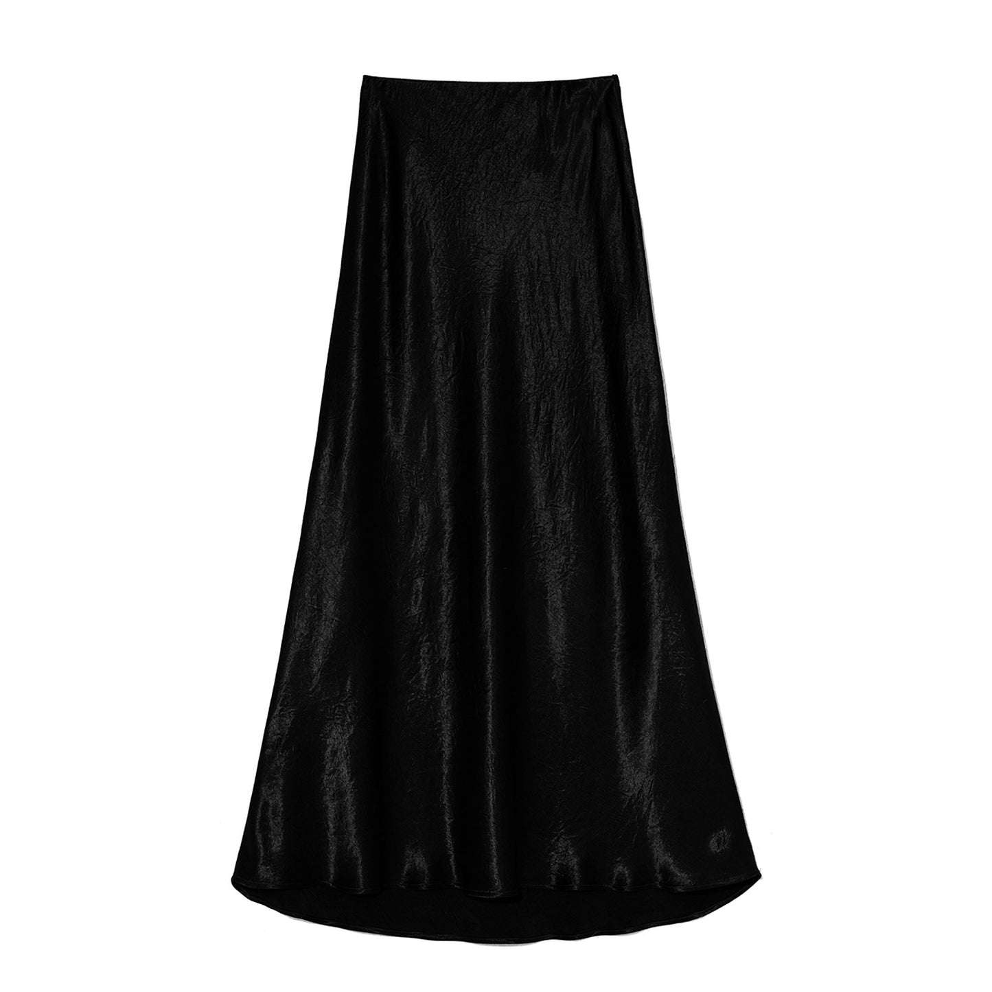 Women's High Waist Elastic Hand-held Pattern Long Elegant Solid Skirt