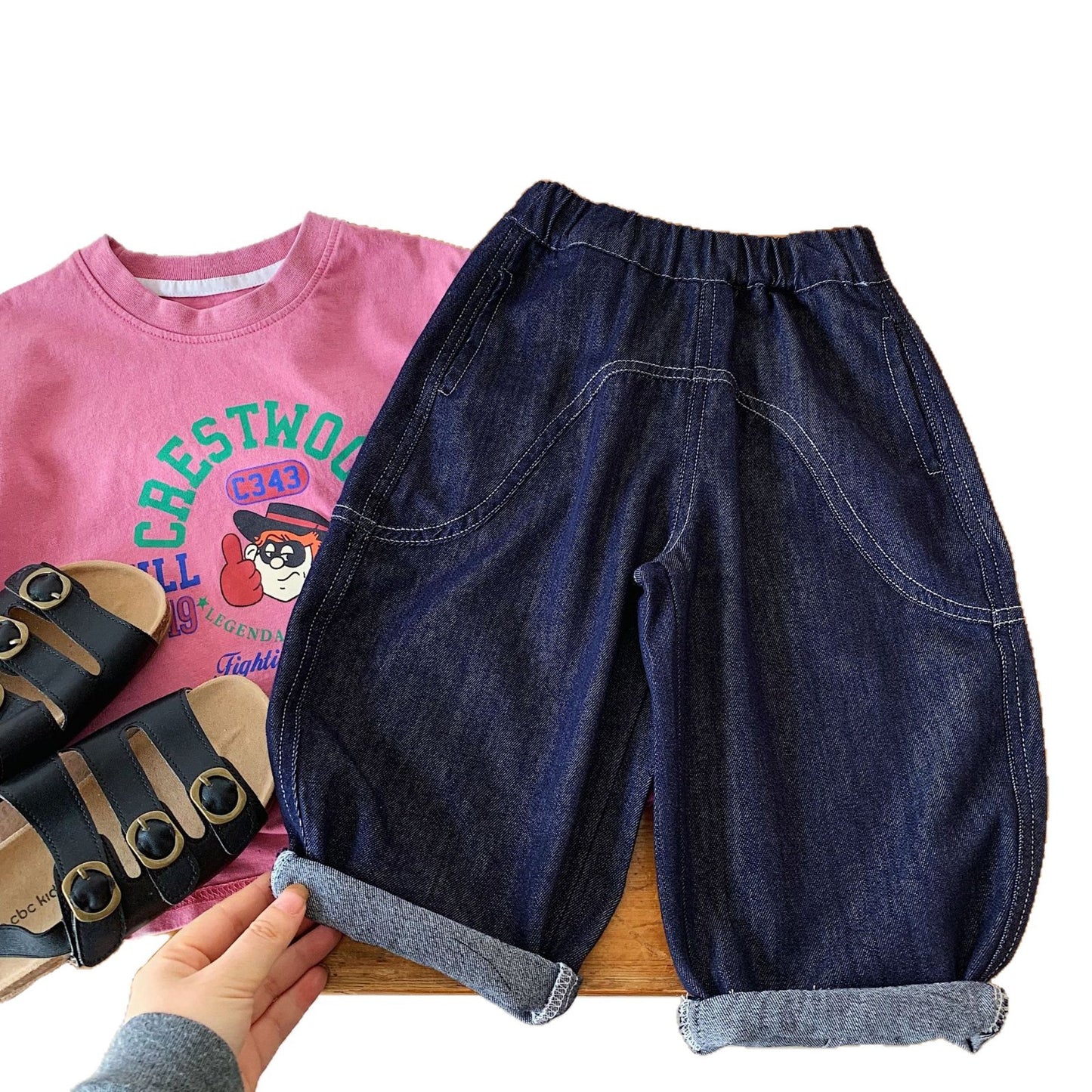 Children's Jeans Spring Korean Style Boys Loose Children's Pants