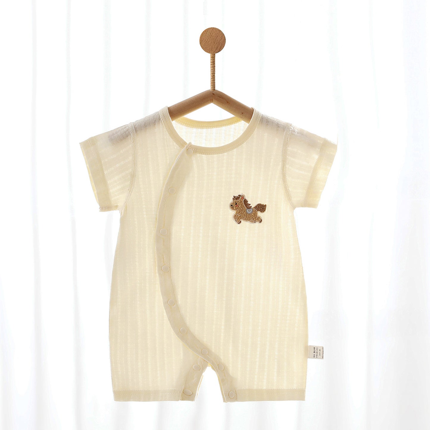Women's & Men's Short Sleeve Rompers Summer Thin Class Pure Cotton Born Clothes Jumpsuit, Climbing Suit