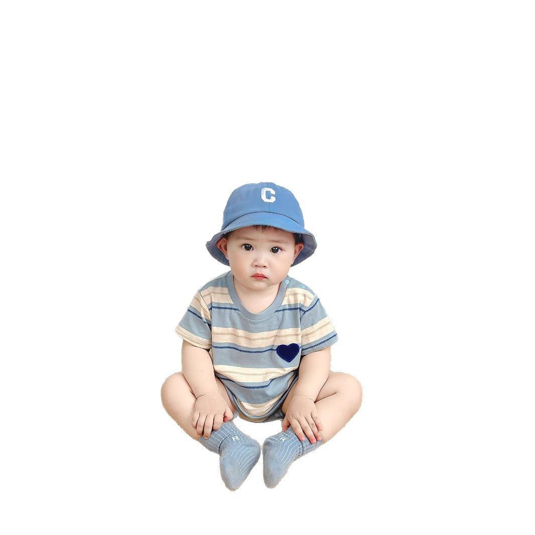 Family Of Three Clothes Striped Summer Parent-child Outfit
