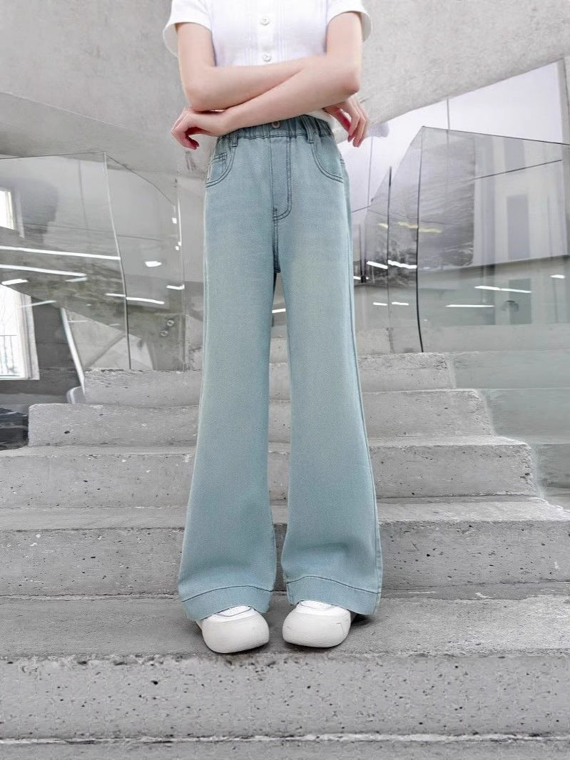 Medium Large Jeans Summer Thin Western Style Children's Pants