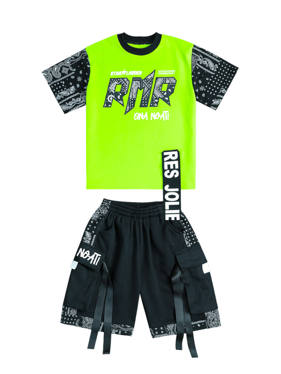 Children's Cashew Summer Sports Hip Hop Costume Children's Suit