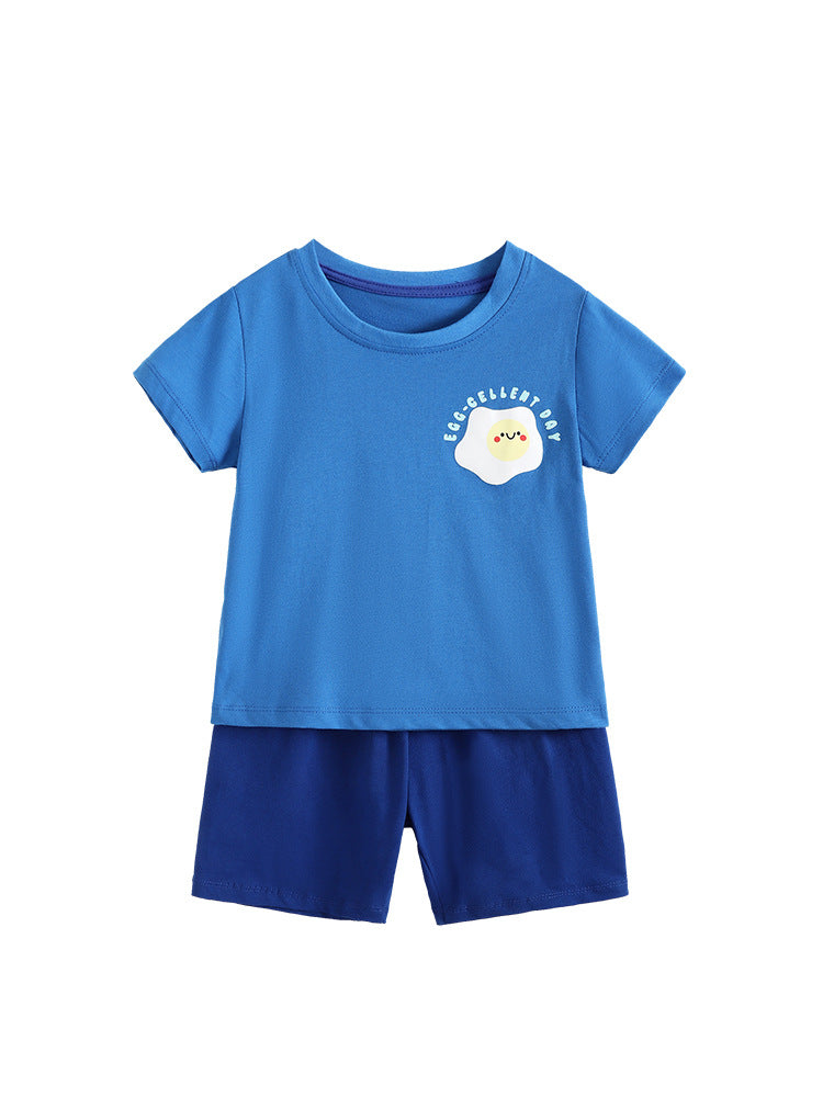 Slouchy Cool Boy's Summer Handsome Two-piece Children's Suit