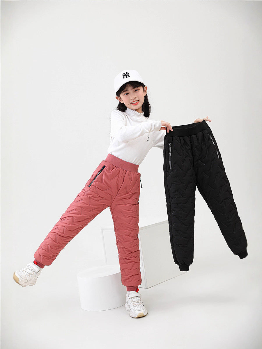Children's Outdoor Wear Boys Winter Windproof Waterproof Padded Children's Pants