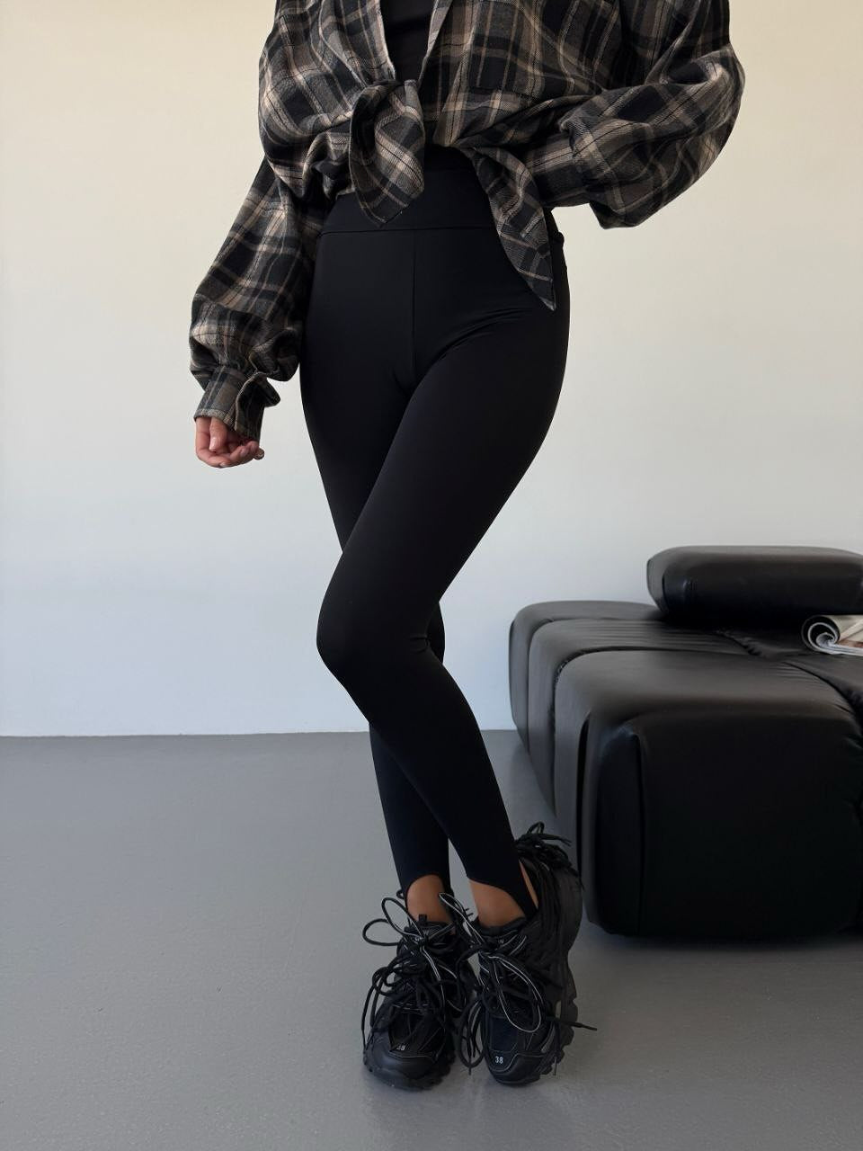 Retro American Plaid Long-sleeved Shirt Loose Street Couple Blouse