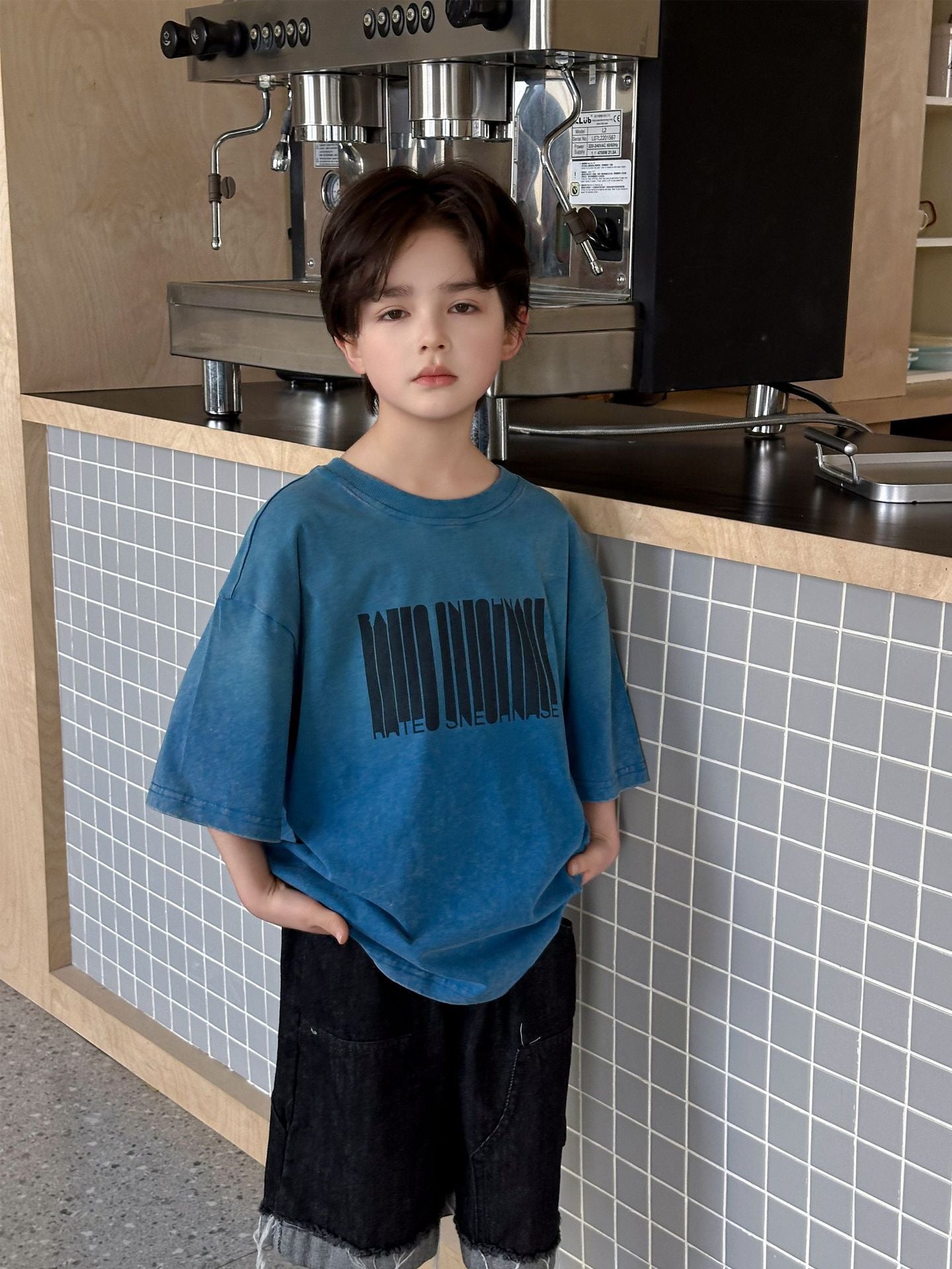 Children's Summer Cotton Short-sleeved Loose Korean Shirt Tide Children's T-shirt