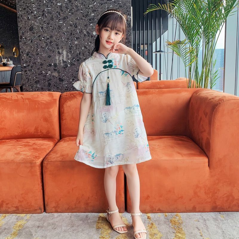 Children's Cheongsam Summer Fashionable Chinese Style Princess Children's Dress