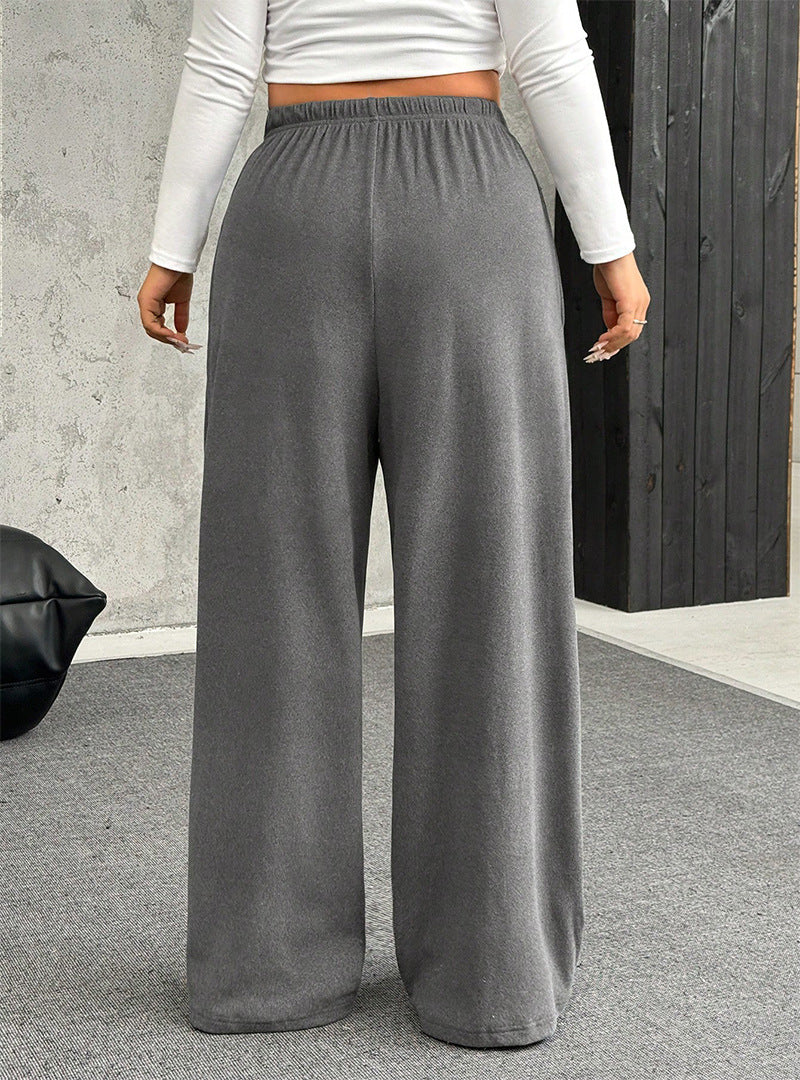 Women's Autumn Drawstring Waist Straight Loose Pants