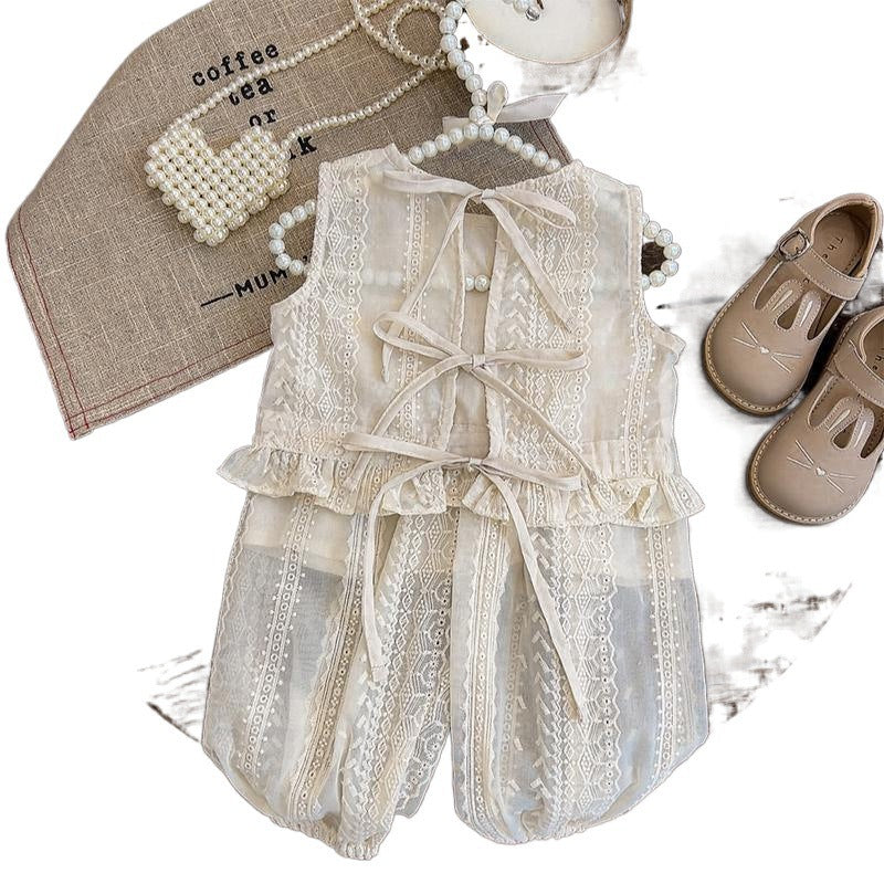 Children's Western Style Summer Thin Princess Clothes Children's Suit