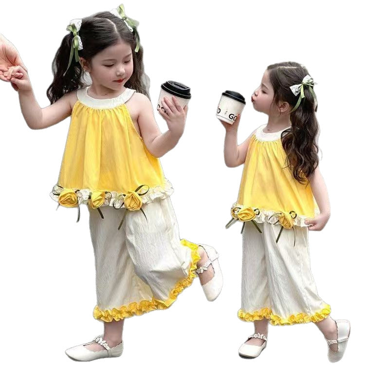 Children's Korean Fashion Little Western Style Two-piece Children's Suit