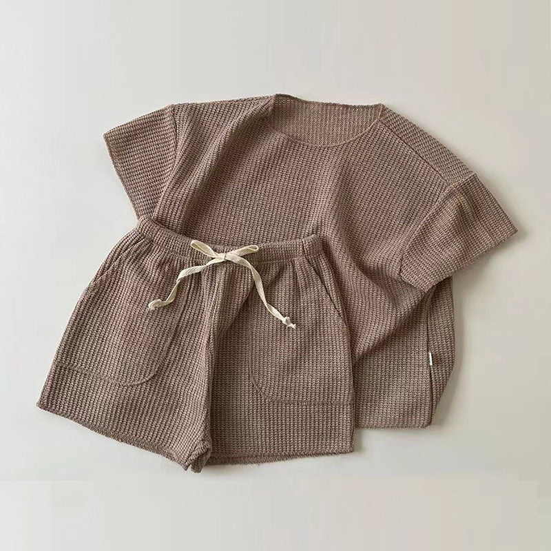 Children's Style Clothing Fashion Casual Short-sleeved Home Wear Children's Suit