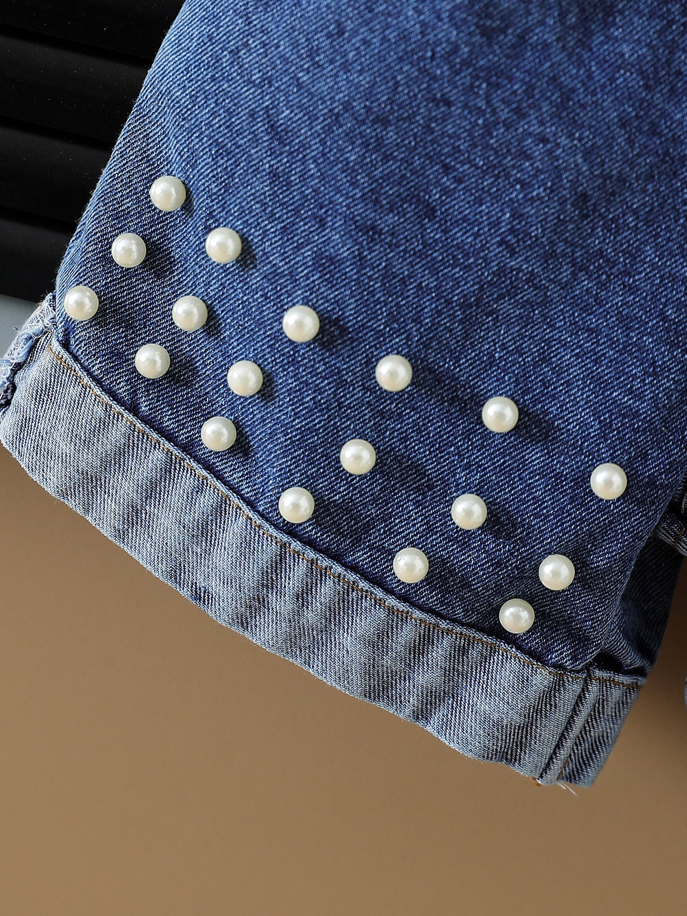 Summer Lapel Shirt Denim Vest Beaded Jeans Children's Suit