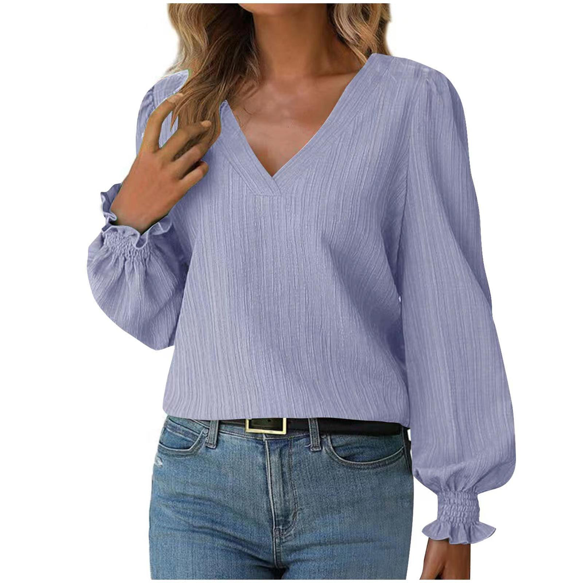 Women's Autumn Minimalist Long Sleeve Solid Color Blouse