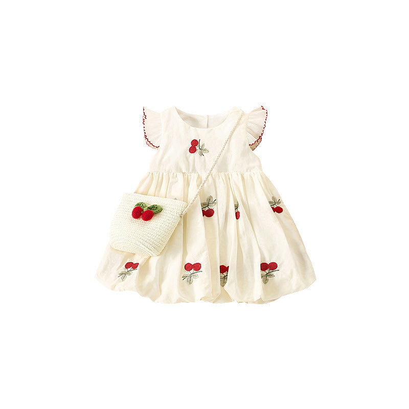 Doll Collar Cherry Super Milk Western Style Children's Dress