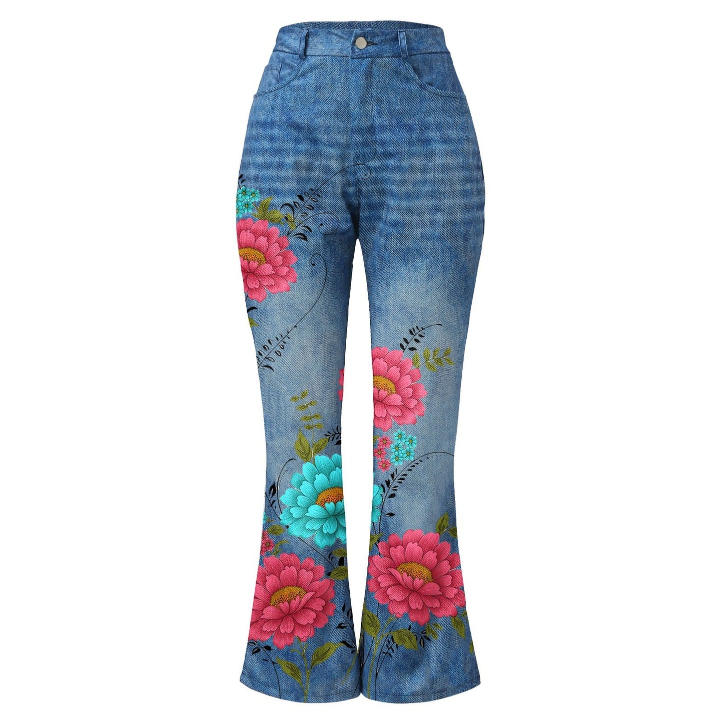Women's Large Thin Casual Artistic Printing Imitation Pants