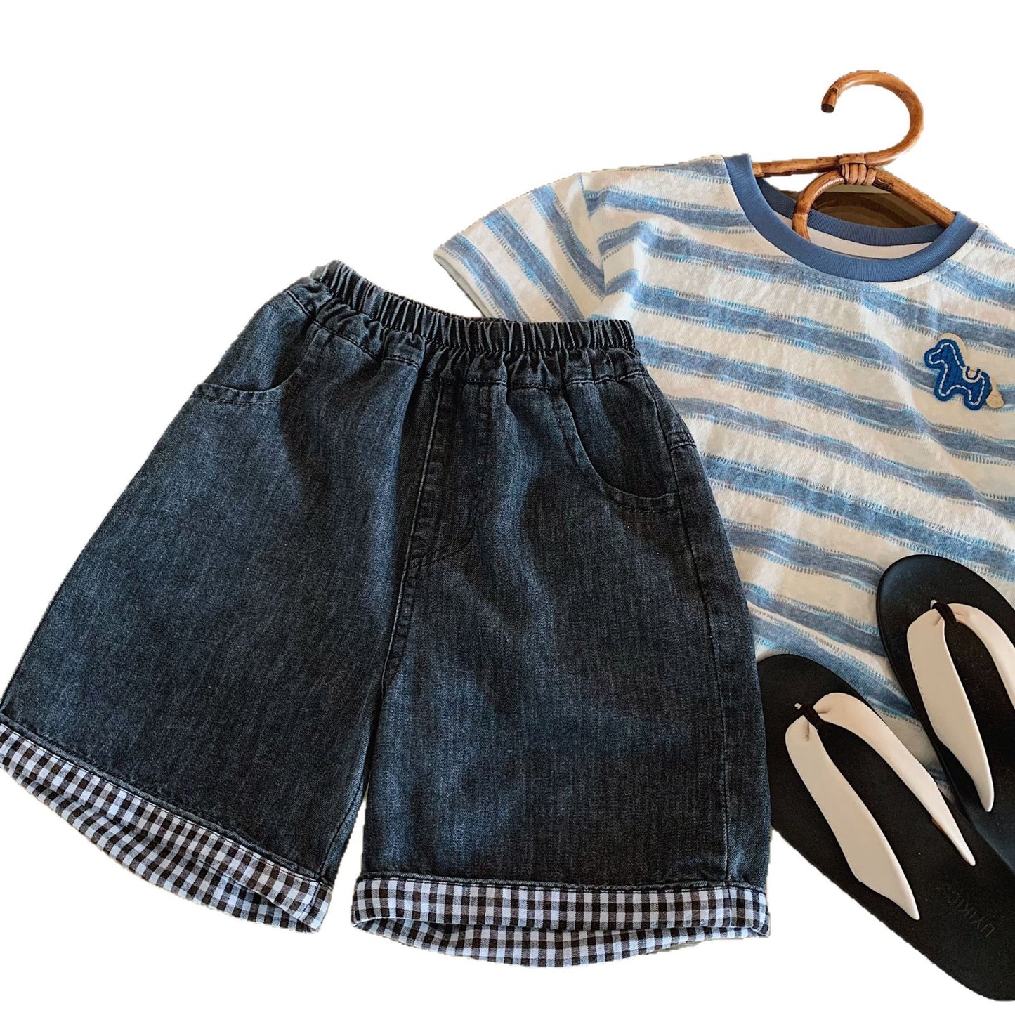 Children's Boy's Denim Shorts Summer Loose Casual Children's Pants