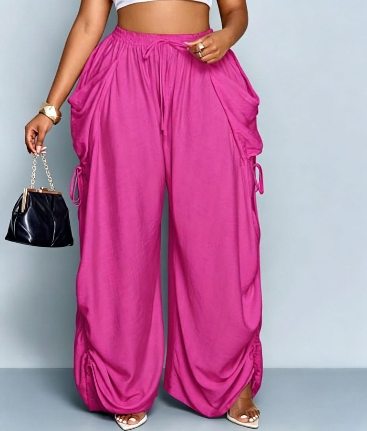 Women's Autumn High Waist Harem Cotton Linen Micro Elastic Casual Pants