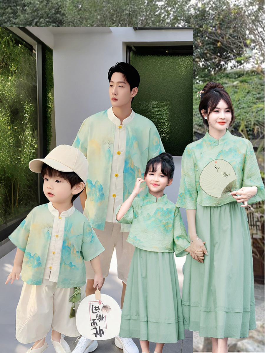 School Group Purchase Performance Wear Chinese Parent-child Outfit