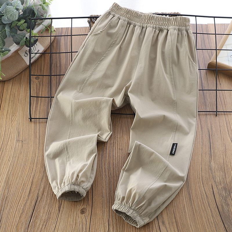Children's Summer Thin Fashion Medium Big Cool Loose Children's Pants