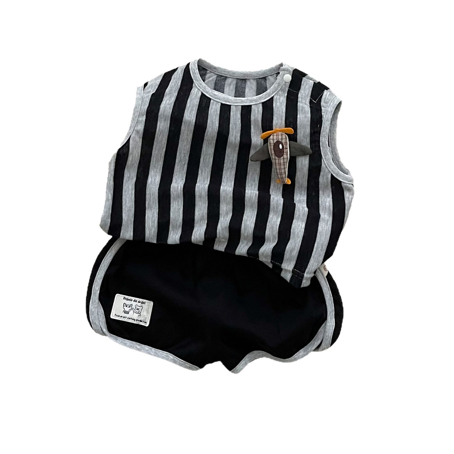 Children's Summer Western Infant Vertical Striped Sleeveless Vest Children's Suit
