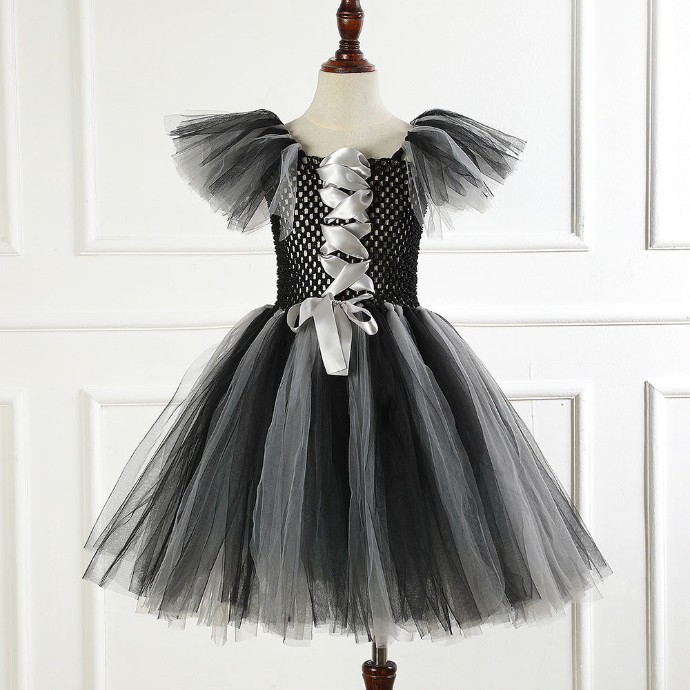 Costume Pettiskirt Performance Skirt Suit Witch Hat Broom Children's Dress