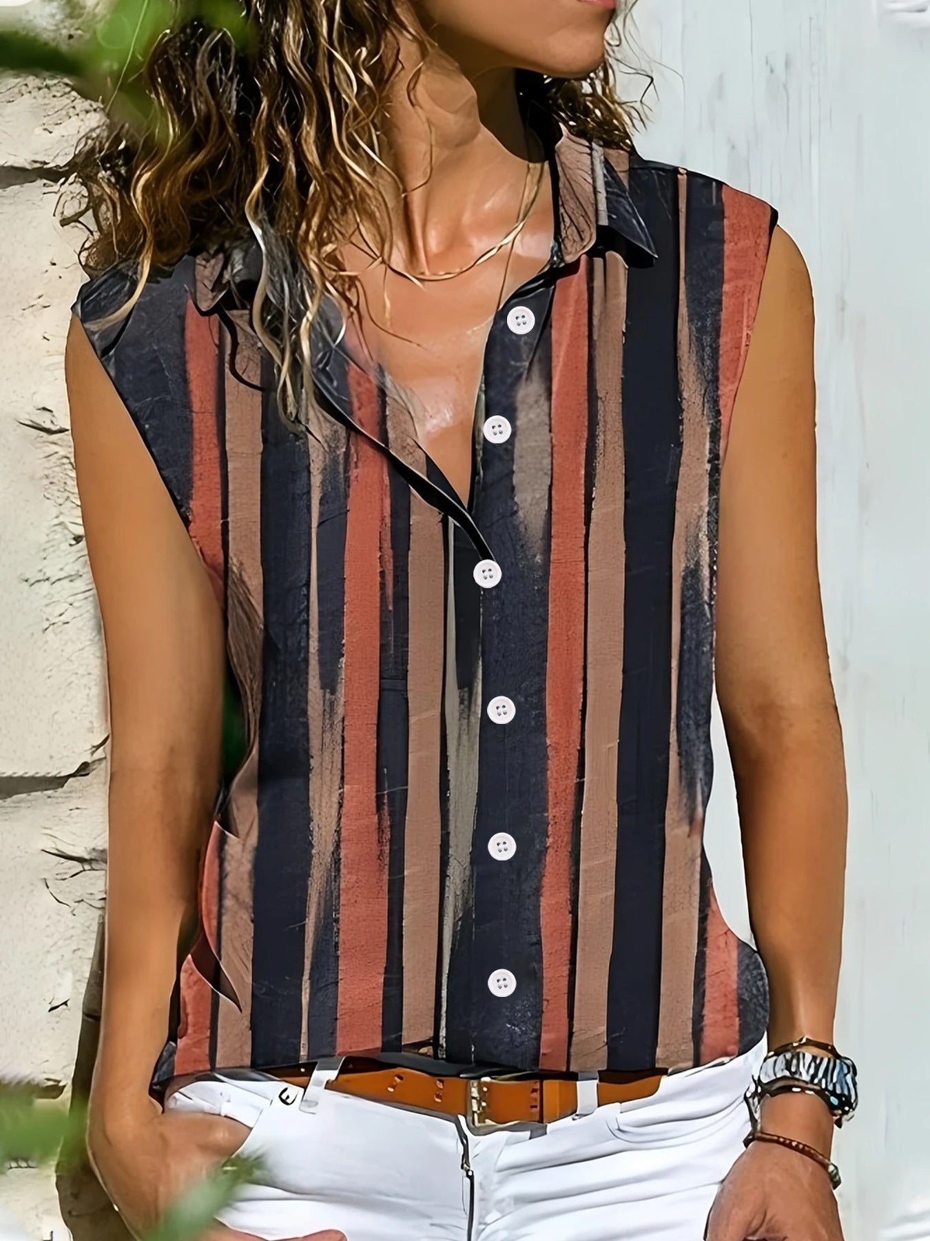 Cool Women's Fashion Printed Button Clothes Cardigans