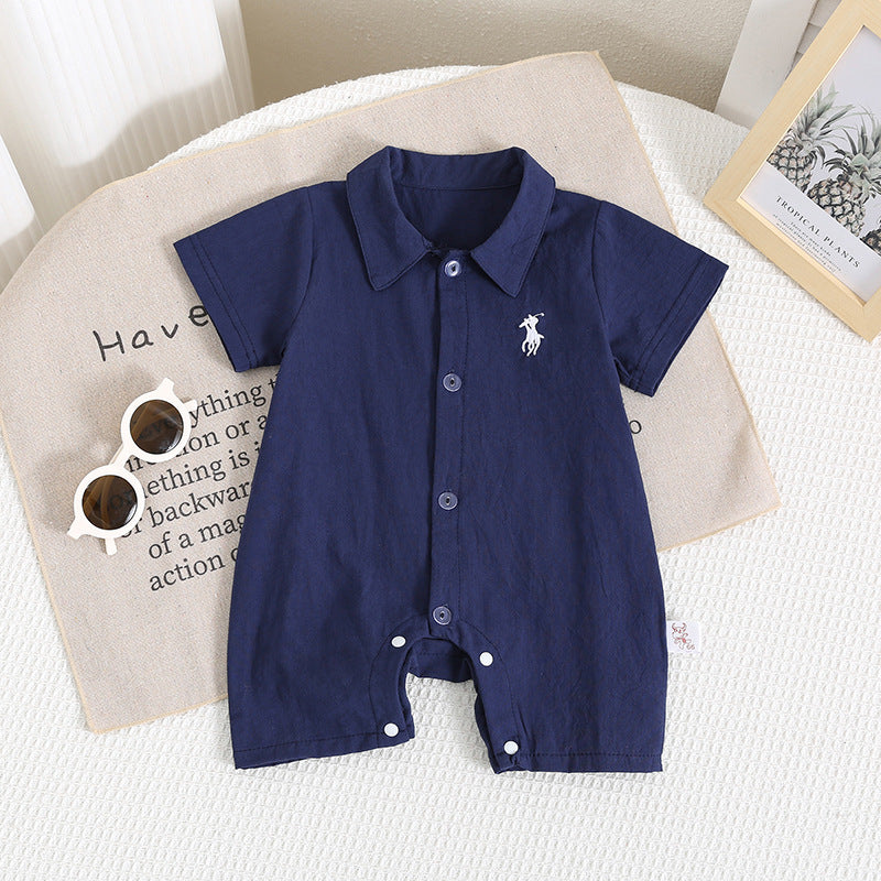Romper Korean Style Western Infant Thin Short Sleeve Going Out Jumpsuit, Climbing Suit