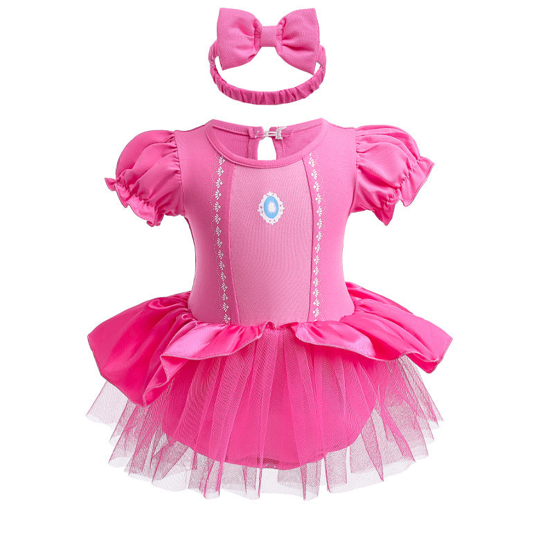 Children's Halloween Clothing Short Sleeve Pullover Infant Princess Jumpsuit Romper Jumpsuit, Climbing Suit