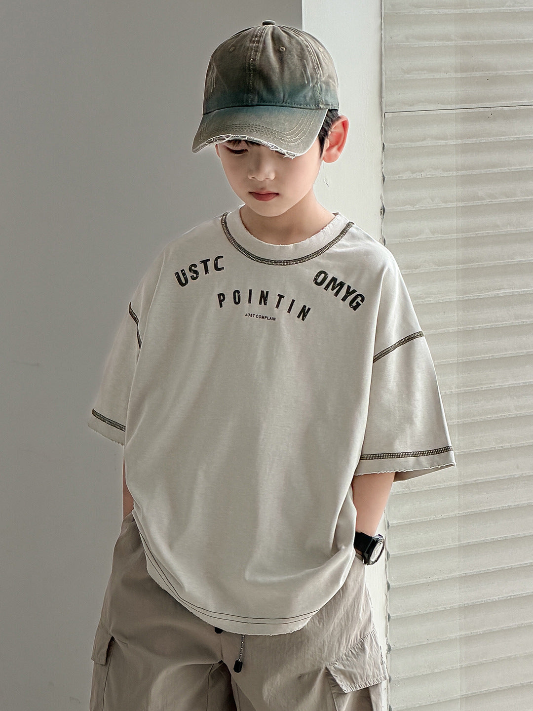 Children's Clothes Loose Top Boys Middle Big Children's T-shirt
