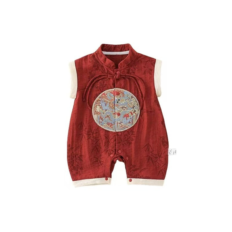 Embroidery Jumpsuit First Month Old Days Jumpsuit, Climbing Suit