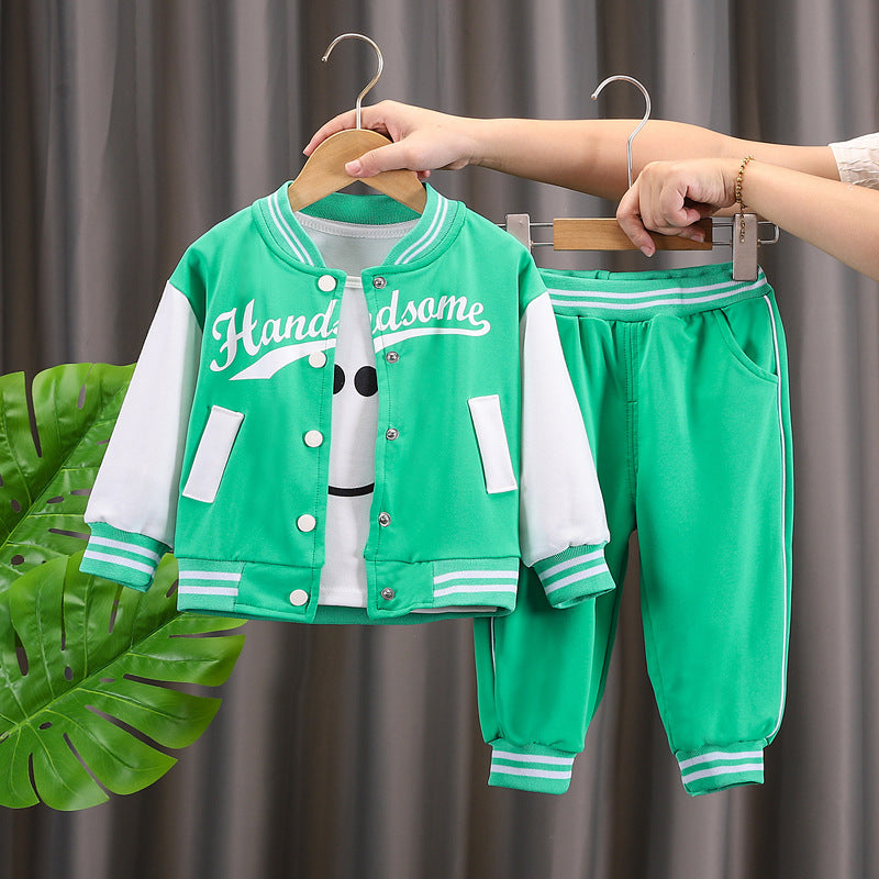 Children's Spring Korean Style Handsome Western Corduroy Long Sleeve Children's Suit