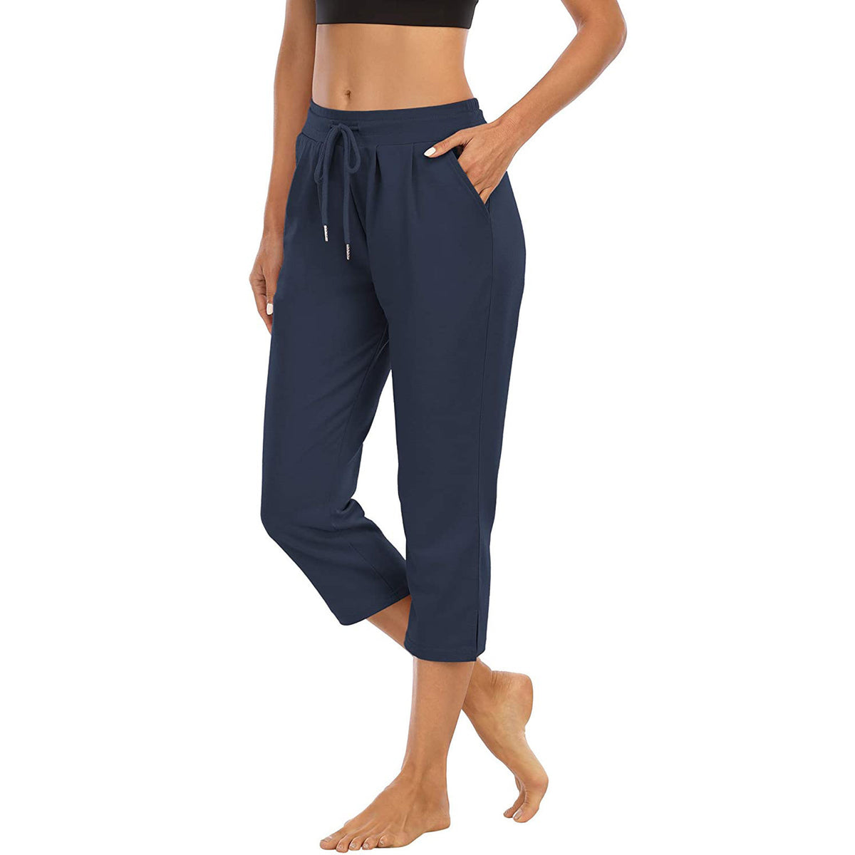 Women's Pocket High Sports Fitness Yoga Leisure Tops