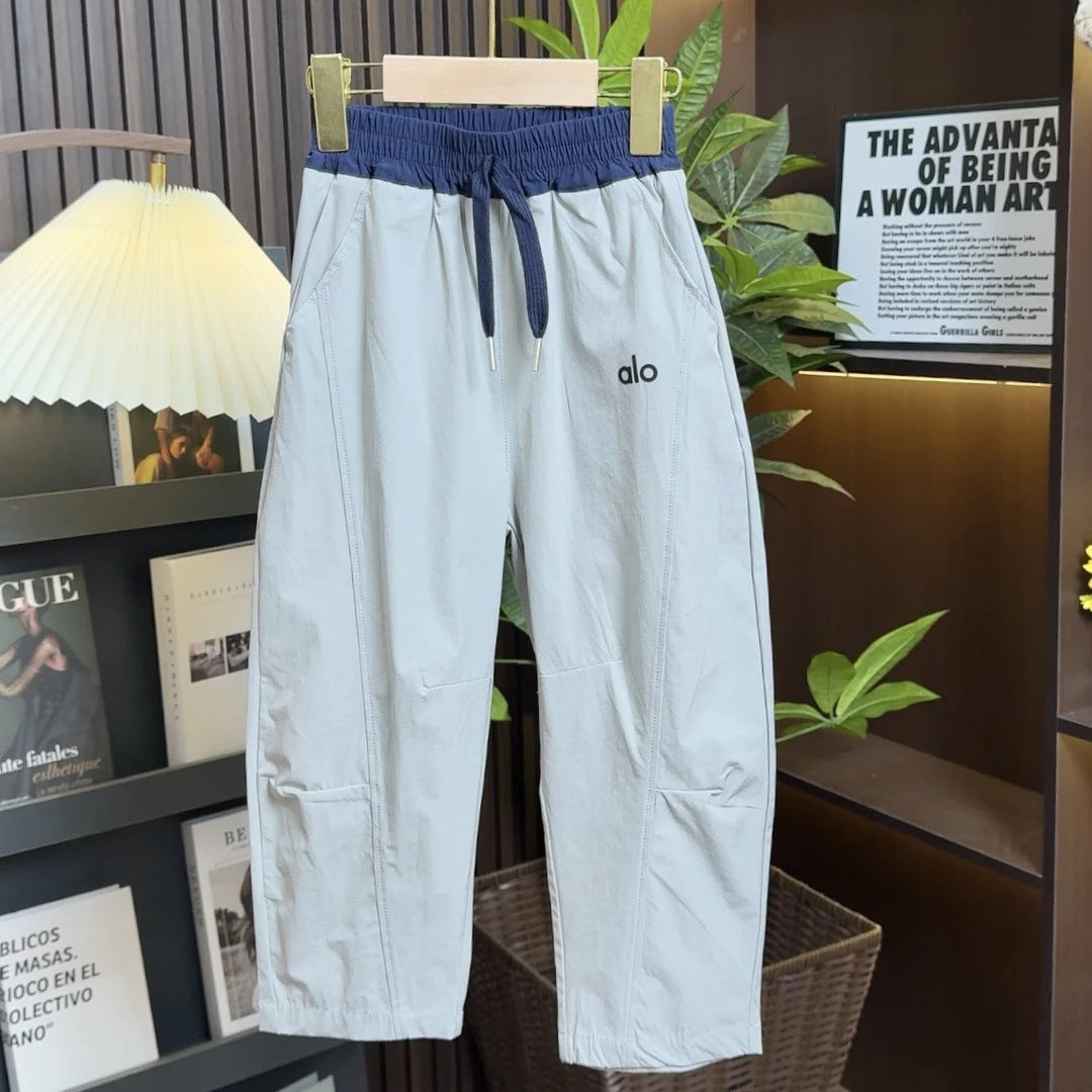 Children's Banana Medium Large Outdoor Sports Versatile Color Matching Children's Pants