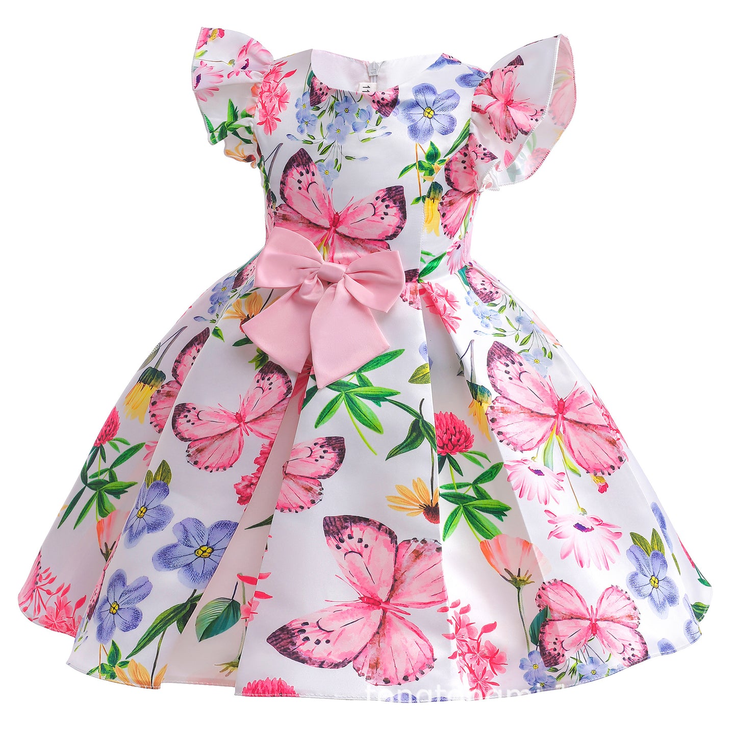 Children's Printed Skirt Flying Sleeve Vest Princess Children's Dress