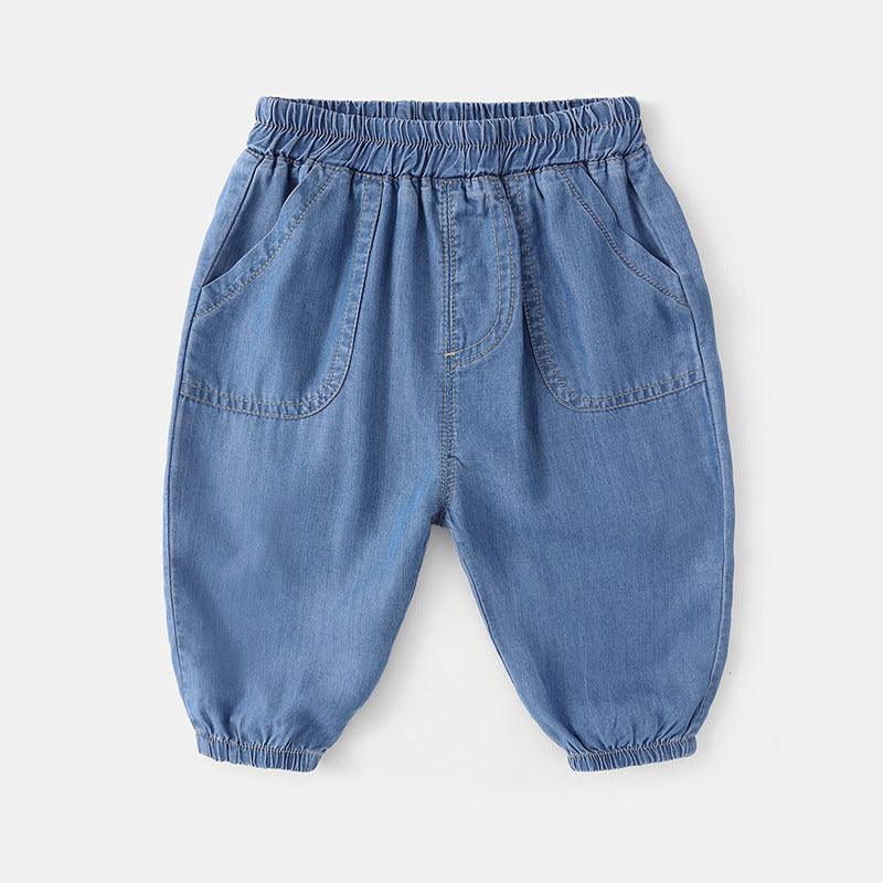 Jeans Summer Thin Casual Wear Loose Children's Pants