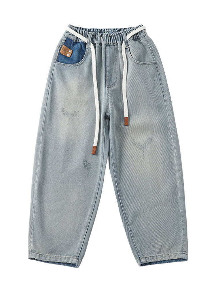 Children's Fashion Autumn Clothes Loose Middle Big Children's Pants