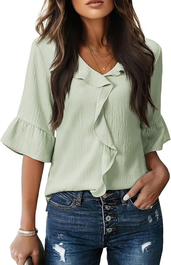 Classy Glamorous Beautiful Fashionable Ruffled Loose Tops