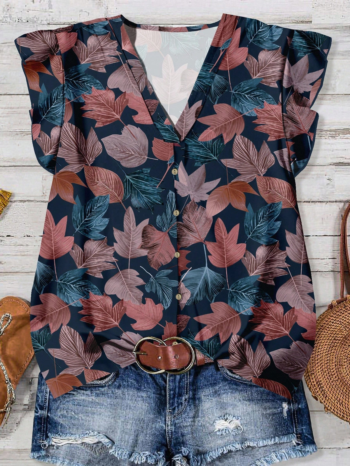 Women's Casual Elegant Cap Sleeve Loose Shirt Source Blouse