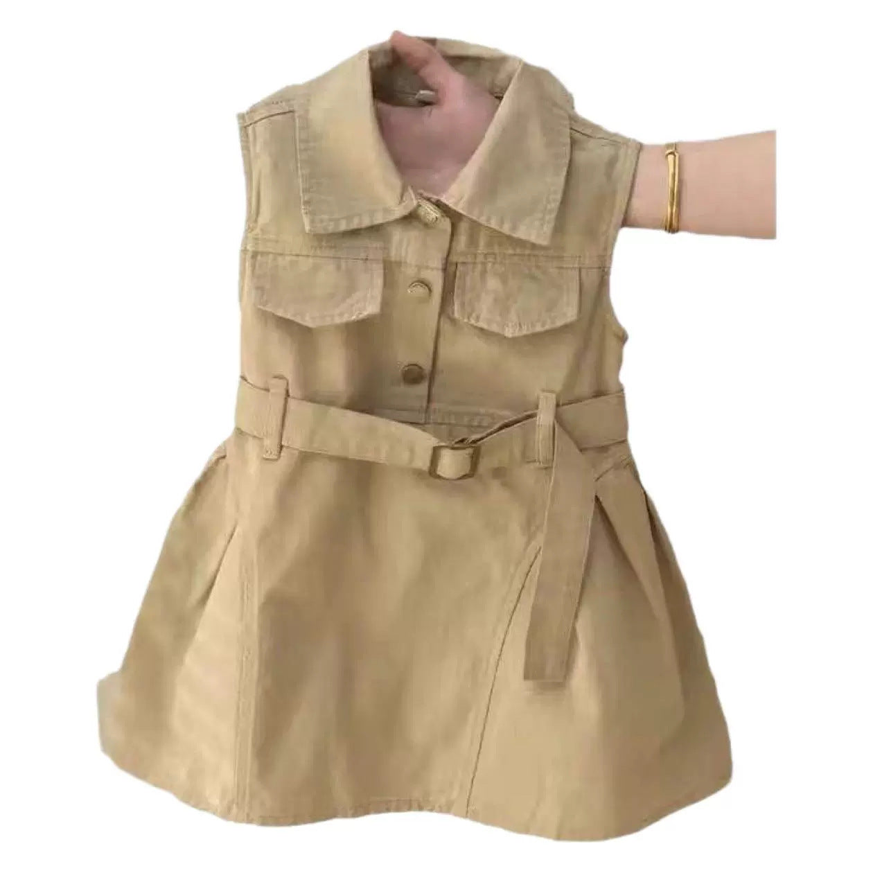 Children's Style Clothing Summer Sleeveless One-piece Fashion Design Sense Suit Skirt Children's Dress