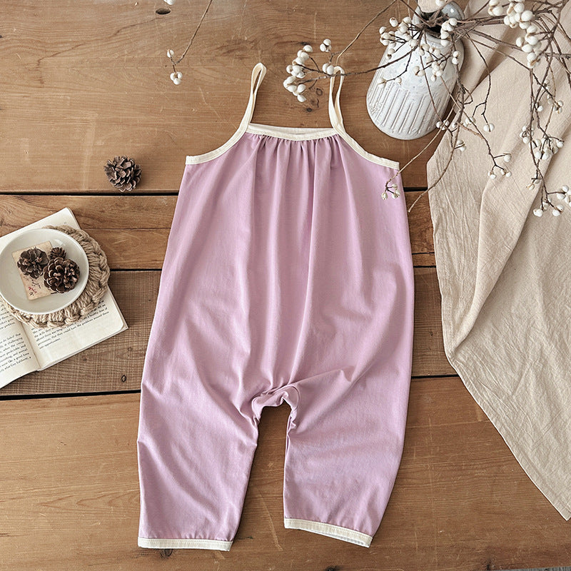 Popular Jumpsuit Summer Cotton Sling Romper Jumpsuit, Climbing Suit