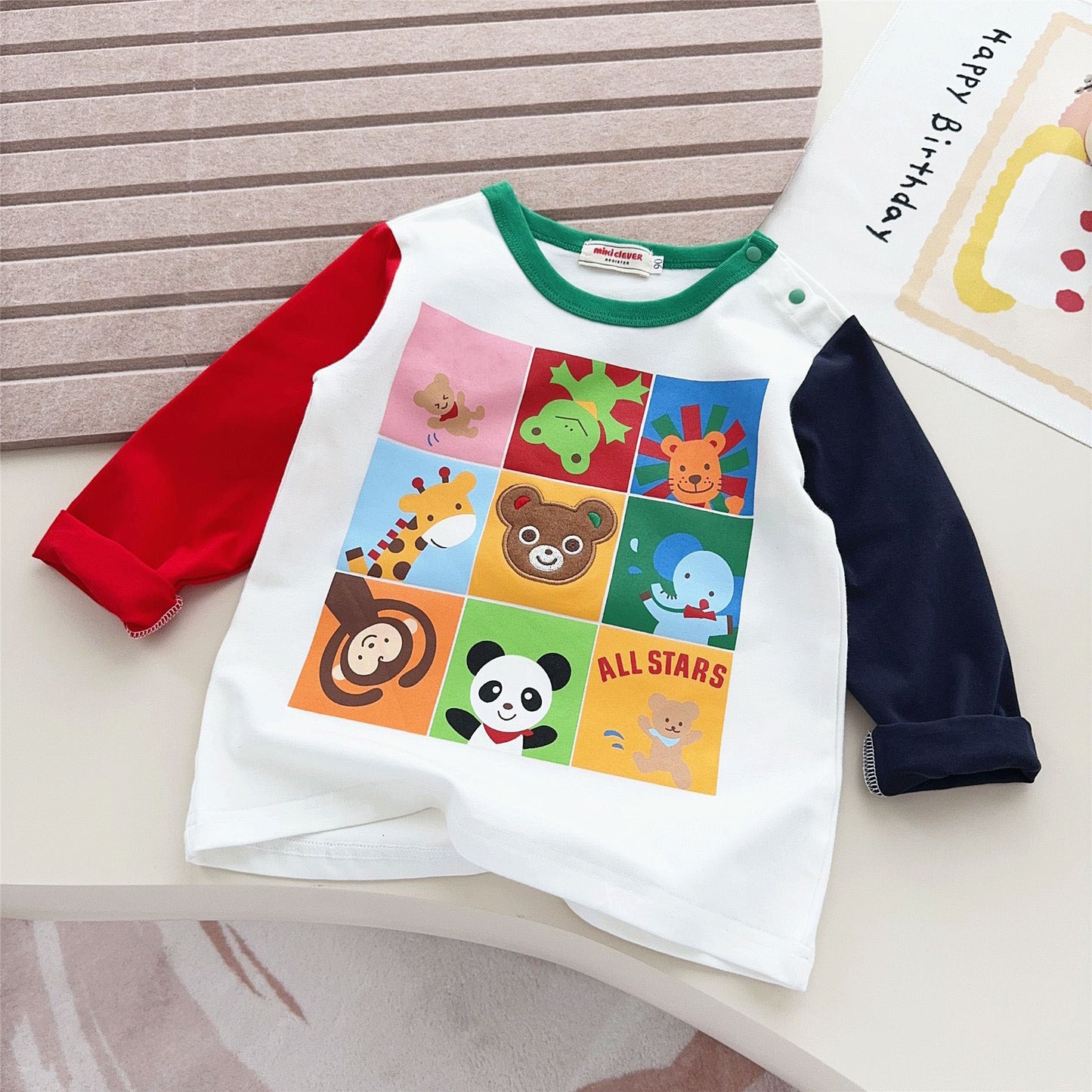 Autumn Long Sleeve Boys Cartoon Round Children's T-shirt