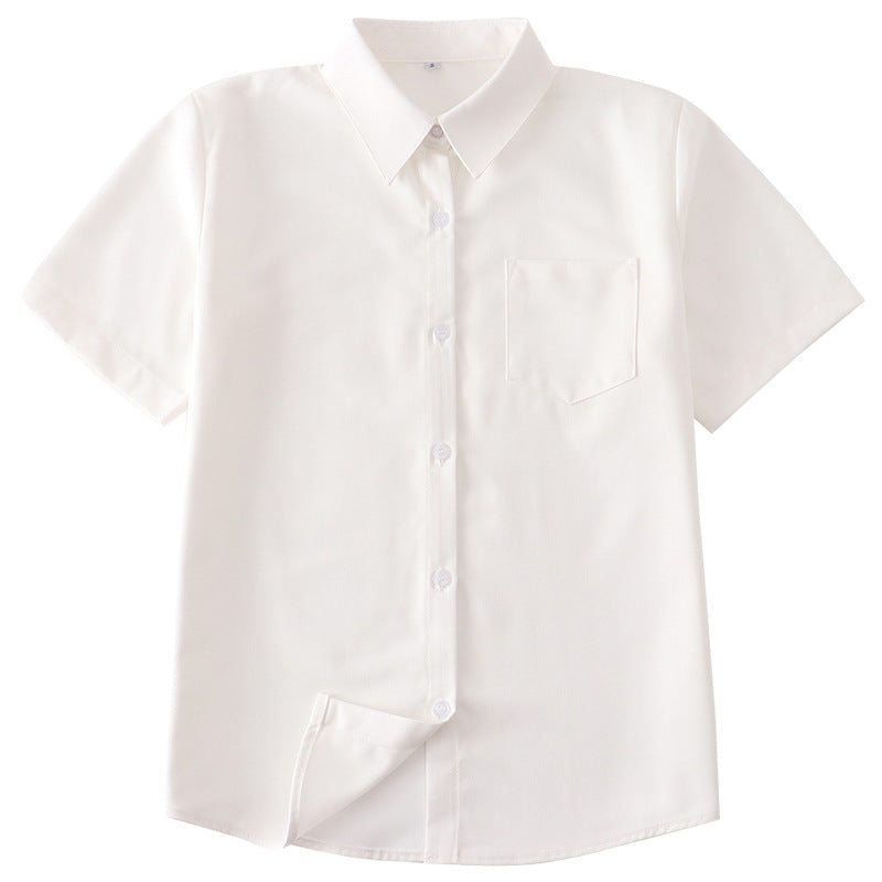 Women's & Men's Embroidered Long Short-sleeved Shirt College Style For Schools Blouse