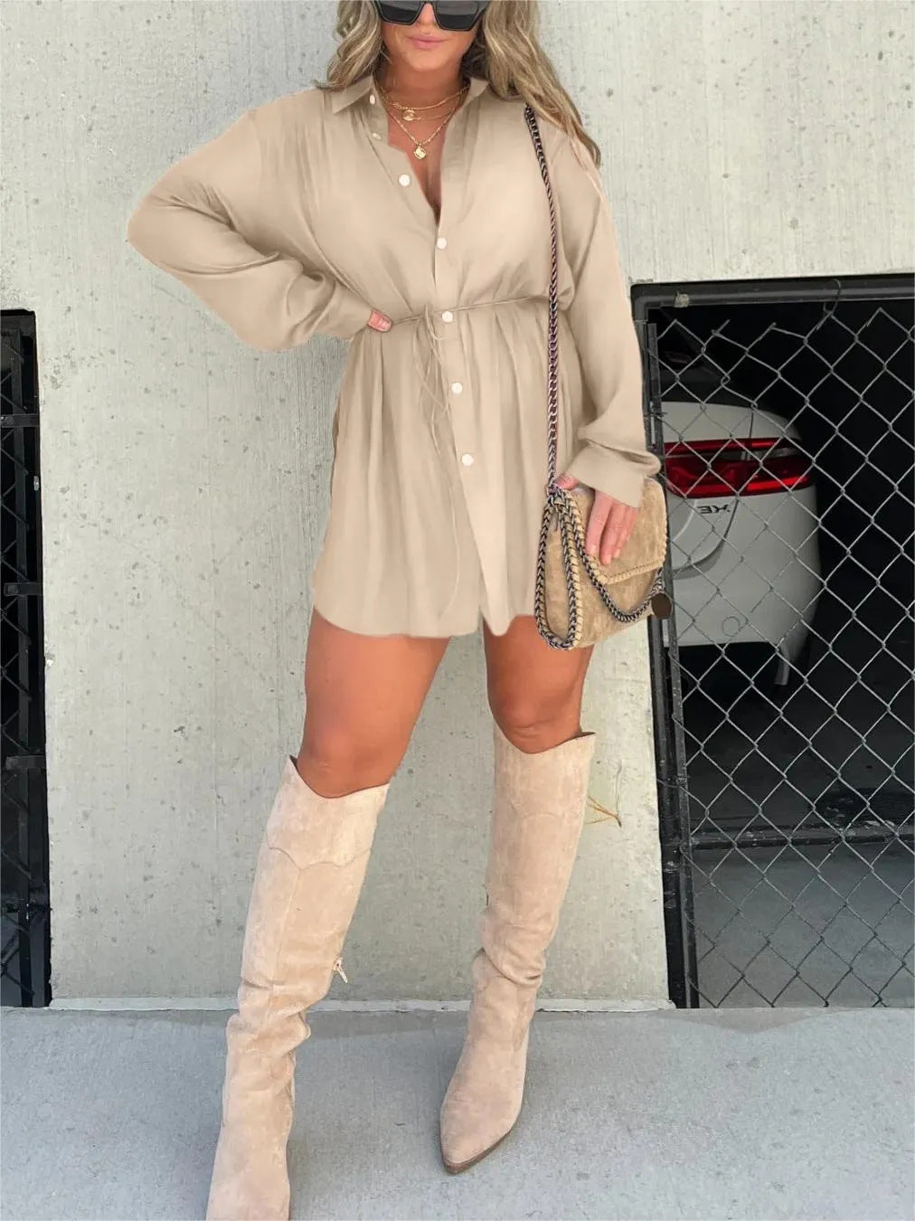 Women's Autumn Solid Color Long-sleeved Shirt Fashion Casual Suit