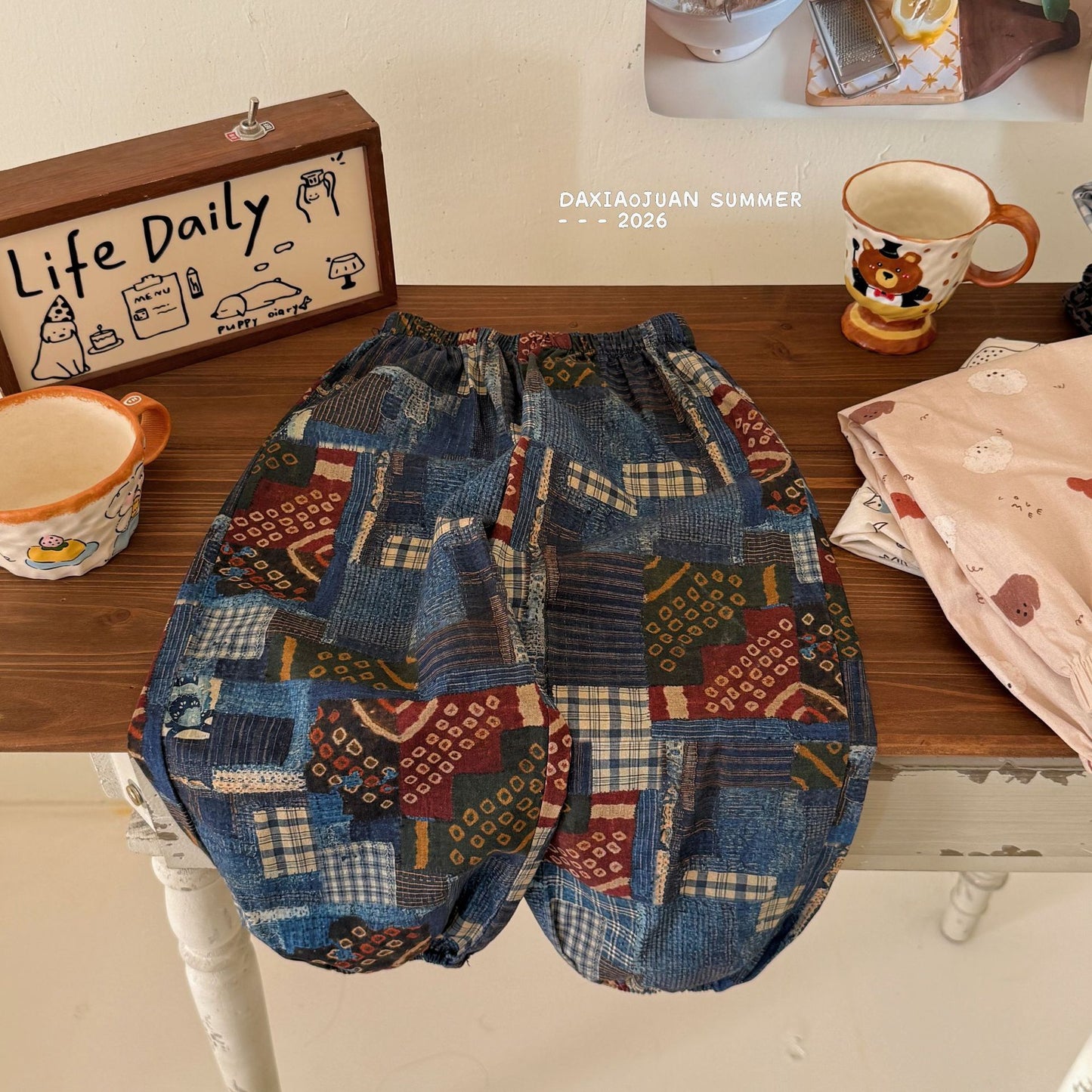 Children's Pure Cotton Summer Thin Air Conditioning Breathable Children's Pants